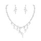Wholesale Zircon Bridal Leaf Necklace And Earrings Wedding Set Wholesale Zircon Bridal Leaf Necklace And Earrings Wedding Set